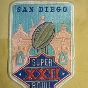 1988 SUPER BOWL XXII OFFICIAL NFL FOOTBALL PATCH REDSKINS‎ VS BRONCOS